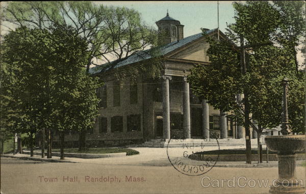 Street View of Town Hall Randolph Massachusetts