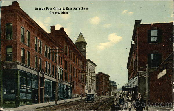 Orange Post Office & East Main Street Massachusetts