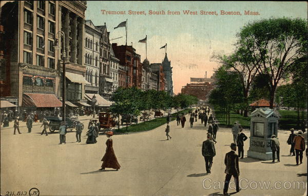 Tremont Street, South from West Street Boston Massachusetts
