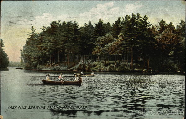 Lake Ellis Showing Island Athol Massachusetts