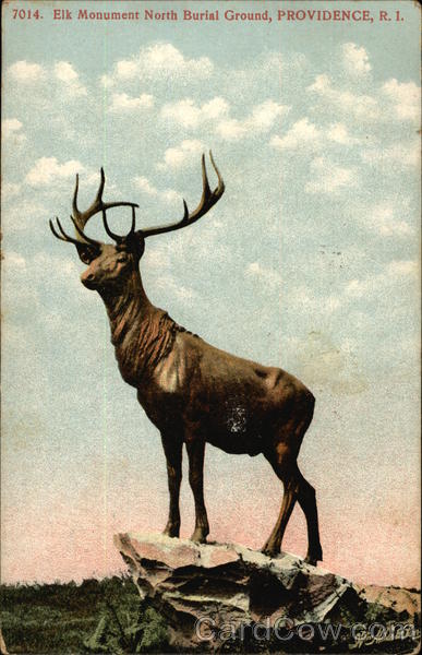 Elk Monument, North Burial Ground Providence Rhode Island