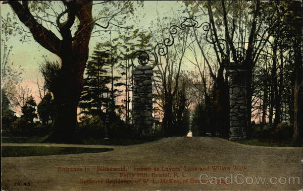 Entrance to Blithwood Bristol Rhode Island