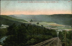 Mt Jefferson Plane, looking down Jim Thorpe, PA Postcard Postcard
