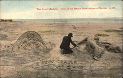 The Sand Modeler - One of the Beach Innovations of Recent Years Atlantic City, NJ Postcard 