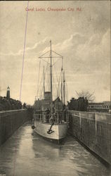 Canal Locks Postcard