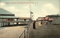 Fogg's Pier and Boardwalk Ocean City, NJ Postcard Postcard