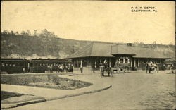 P. R. R. Depot California, PA Postcard Postcard