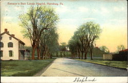Entrance to State Lunatic Hospital Postcard