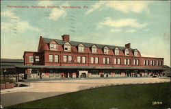 Pennsylvania Railroad Station Harrisburg, PA Postcard Postcard