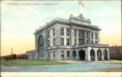 Philadelphia & Reading Station Harrisburg, PA Postcard Postcard