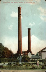 Lily Pond and Water Works Postcard