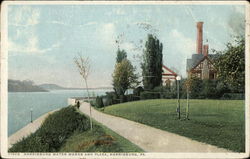 Harrisburg Water Works and Plaza Postcard