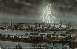A Thunderstorm on City Island Postcard