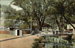 Paxtans Park Showing Miniature Locomotive Postcard