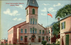 First Universalist Church Salem, MA Postcard Postcard