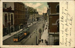 Main Street Looking North from State Street Postcard