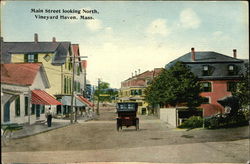 Main Street Looking North Postcard