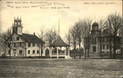 New Salem Academy - Old and New Recitation Halls Massachusetts Postcard Postcard