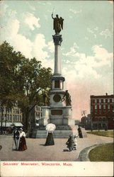 Soldiers' Monument Worcester, MA Postcard Postcard