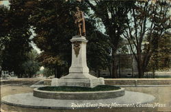 Robert Treat Paine Monument Taunton, MA Postcard 