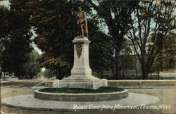 Robert Treat Paine Monument Taunton, MA Postcard Postcard