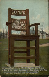 Gardner. The Largest Chair Town in the World Massachusetts Postcard 