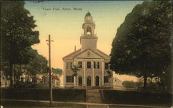 Town Hall Athol, MA Postcard Postcard
