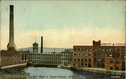 Glimpse of the LL Starrett Plant & Power House Athol, MA Postcard Postcard