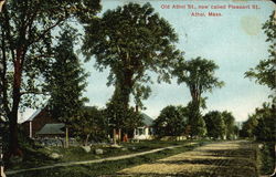 Old Athol Street, now called Pleasant Street Massachusetts Postcard Postcard