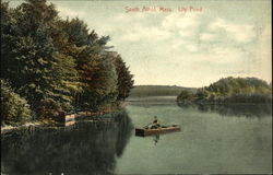 Row Boat on Lily Pond Postcard