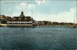 Edgewood Yacht Club Narragansett Bay, RI Postcard Postcard