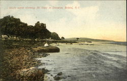 Shore scene showing Mt. Hope in Distance Bristol, RI Postcard Postcard