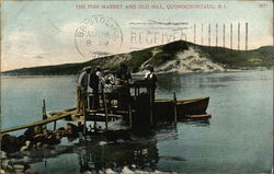 The Fish Market and Old Hill Postcard