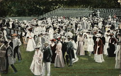 Newport Cottagers Leaving the National Lawn Tennis Tournament at the Newport Casino Rhode Island Postcard Postcard