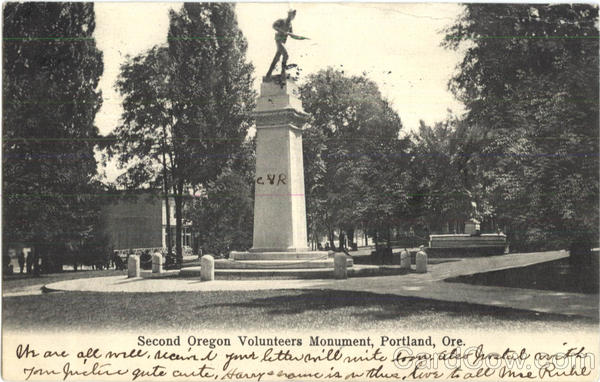 Second Oregon Volunteers Monument Portland