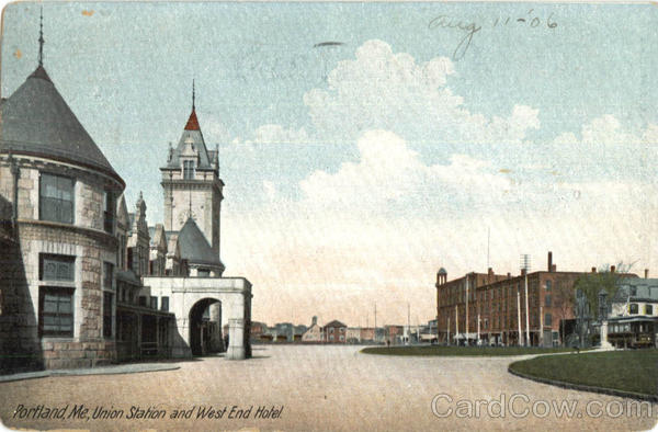 Union Station And West End Hotel Portland Maine