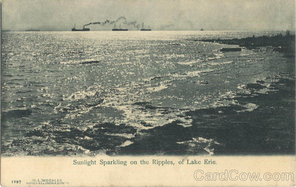 Sunlight Sparkling On The Ripples Of Lake Erie Pennsylvania