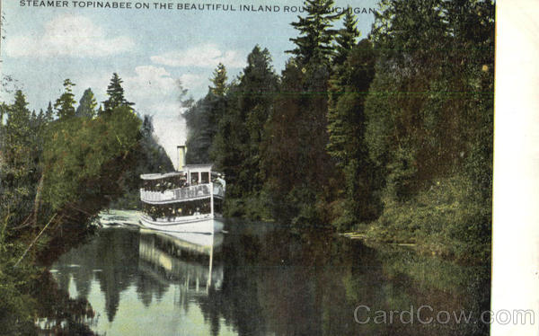 Steamer Topinabee On The Beautiful Inland Route Boats, Ships