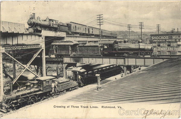 Crossing Of Three Trunk Lines Richmond Virginia