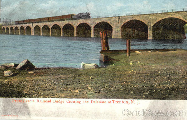 Pennsylvania Railroad Bridge Crossing The Delaware Trenton New Jersey