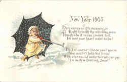 New Year 1905 Postcard