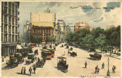 Madison Square, Broadway & 5th Ave Postcard