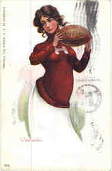 Harvard College Girl J. I. Austen Co. College Girls Postcard Postcard