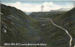 Crawford Notch From Mt. Willard Postcard