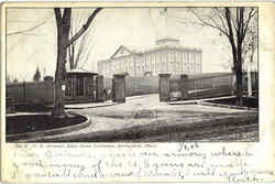 U. S. Arsenal State Street Entrance Springfield, MA Postcard Postcard