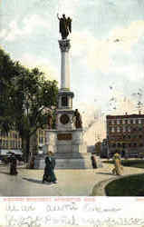 Soldiers Monument Worcester, MA Postcard Postcard