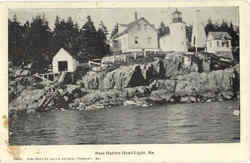 Bass Harbor Head Light Maine Postcard Postcard