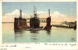 Mammoth Floating Dry Dock Algiers, LA Postcard Postcard