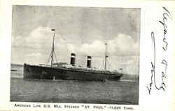 U. S. Mail Steamer St. Paul Postcard