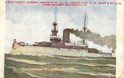 U. S. Battleship Alabama Postcard